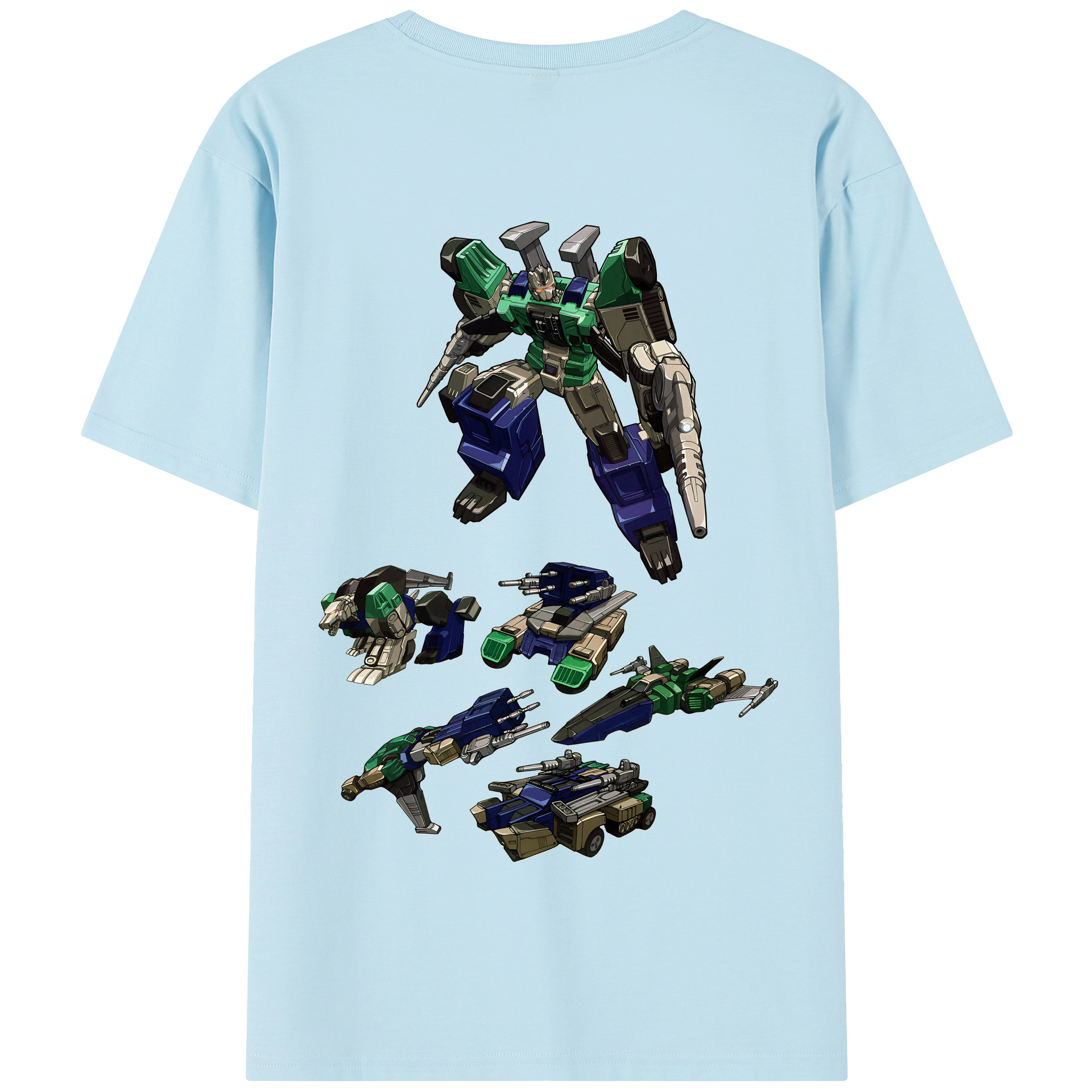 （画像用） Transformers トランスフォーマー 綿100％半袖Tシャツ（背面プリント）